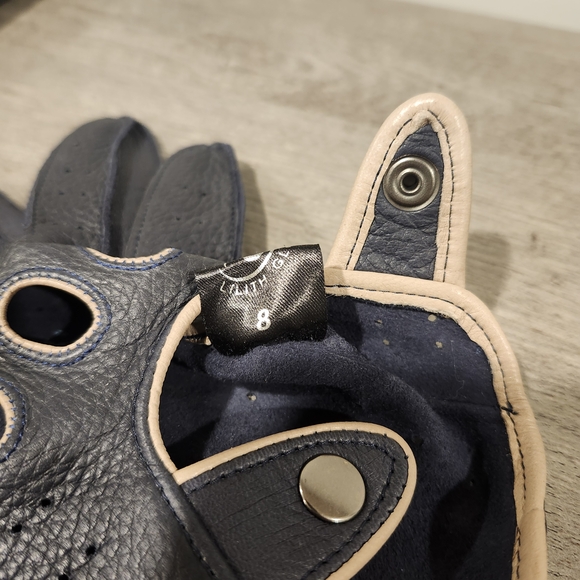 NWT ARTISAN NAVY BLUE DEERSKIN DRIVING GLOVES - UNLINED LEATHER SIZE 8 - Picture 11 of 11